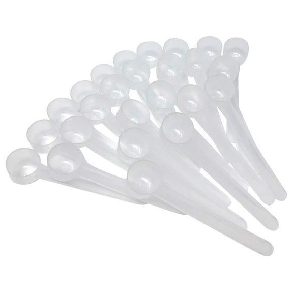 2 Teaspoon (2/3 Tablespoon | 10 mL) Long Handle Rounded for Measuring Coffee, Pet Food, Grains, Protein, Spices and Other Dry Goods (Pack of 100)