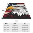 thumbnail image 3 of Honeii American Bald Eagle Print Fleece Blanket - Throw Blanket for Bed, Sofa, Couch, Camping, and Travel , Microplush Ultra Soft Warm Blanket-80"x60", 3 of 7