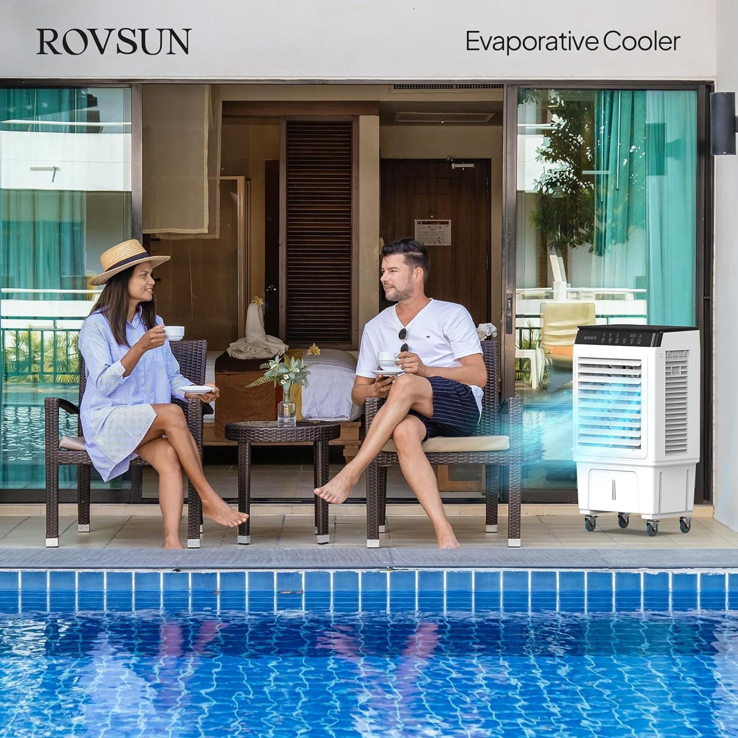 ROVSUN Portable AC, 2300CFM Air Cooler, 3 Speed, 12H Timer ROVSUN Portable AC, 2300CFM Air Cooler, 3 Speed, 12H Timer