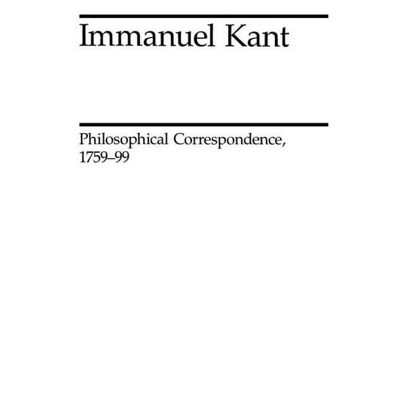 Philosophical Correspondence, 1759-1799 (Paperback)