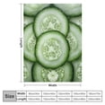 thumbnail image 4 of Nawypu Food Cucumber Flannel Throw Blanket Novelty Vegetable Fruit Slice Double Sided for Bed/Couch Super Soft Lightweight Gag Gifts for Kids, 4 of 6