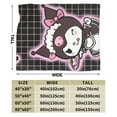 thumbnail image 3 of Kuromi Blanket, Anime Throw Blanket For Couch Sofa Bed, Soft Cozy Lightweight Warm Flannel Blanket, Home Decor, Anime Gifts For Boys Girls Kids Teens, 80"X60", 3 of 9