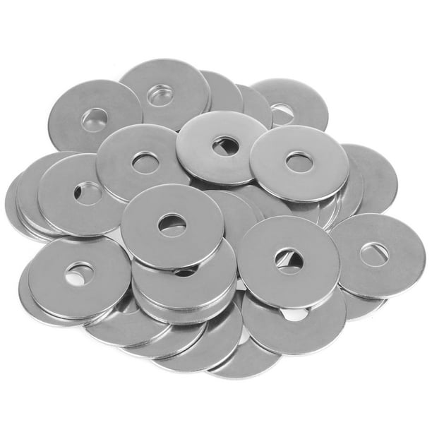 HELIFOUNER 40 piezas 5/16"" Arandelas planas de acero inoxidable 1-1/4"" Diámetro exterior 0.055"" Espesor 18-8 (304) Arandelas de acero inoxidable Arandelas de metal Arandelas planas para pernos Torn