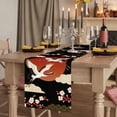 thumbnail image 2 of Table Runners 72 Inches Long Dress Scarves, Japanese Style Farmhouse Kitchen/Dining Table Runner, Coffee Tablerunners, Modern Cranes Cherry Flower Wave Red Brown 18x72 Inch, 2 of 9