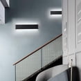 thumbnail image 2 of Lámpara de pared LED para interiores, lámpara de pared negra de 14W, blanco frío 6000K, iluminación de pared de diseño moderno para dormitorio, sala de estar, escaleras, pasillo, 220V, 2 of 5