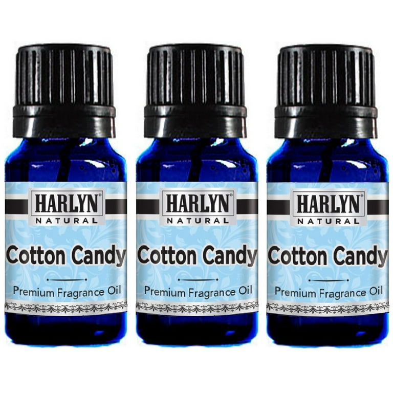 Cotton Candy Fragrance Oil - Pack of 3 - Premium Grade Scented Perfume Oil  10 ml x 3 by Harlyn