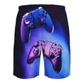 thumbnail image 6 of Kll Play Gaming Men'S Casual Summer Beach Shorts Hawaiian Shorts With Pockets-Medium, 6 of 9