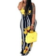 thumbnail image 2 of Lovelywholesale LovelyWholesaleCasual Striped Print Yellow Maxi Dress (No-positioning Printing ), 2 of 3