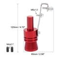 thumbnail image 3 of Unique Bargains 2pcs XL Size Red Universal Turbo Sound Whistle Muffler Exhaust Pipe Car Roar Maker, 3 of 8
