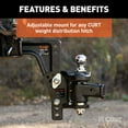 thumbnail image 3 of CURT 17132 Replacement Weight Distribution Hitch Shank, 2-1/2-Inch Receiver, 8-Inch Drop, 3 of 4