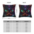 thumbnail image 2 of Fuzoiu Futuristic Cat Warrior Print Square Pillow Cover,Hidden Zipper Design,Luxury Square Pillow Case, Throw Pillow,Couch Cushion-26"x26", 2 of 7