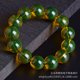 thumbnail image 3 of Faux Amber Resin 108 Bead Mala Bracelet, Blue Tone, Chinese Style, Buddhist Style, 108 Beads, Single Strand, Multi Strand, Unisex, Boho Jewelry Gift for Women, 3 of 4