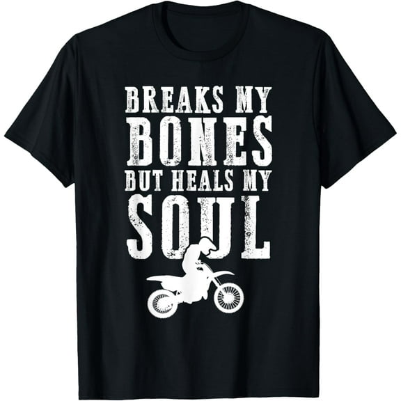Funny Motocross Healing Soul Dirt Bike Rider MX Passion Race T-Shirt men and women can wear, black, white, gifts