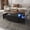 Rustic Brown, variant on Hironpal 31.5" Modern Round Coffee Table with Storage,LED Center Table in Living Room with Drawers,White