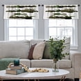 thumbnail image 3 of LALILO Kitchen Curtain Valance Plants Forest Rod Pocket Window Curtain 52"x 18" Set of 2, 3 of 6