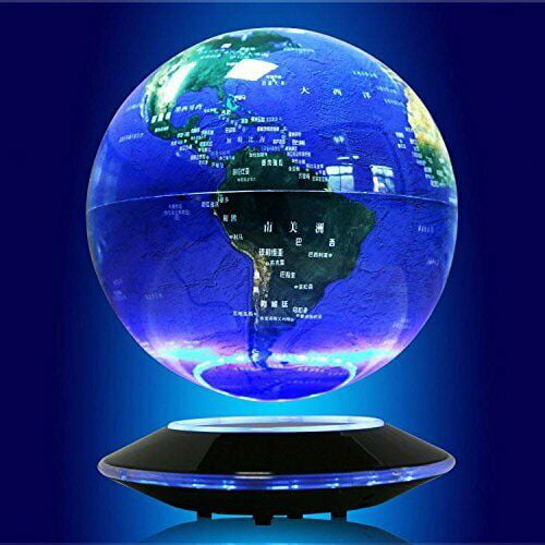 Magnetic Levitatiing Floating Earth Globe LED Rotating World Map Child Xmas Gift 
