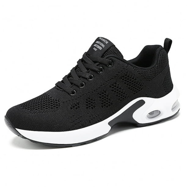 Zapatos Mocasines casuales unisex Suaves con cordones Planos Accesorios para exteriores (36 ) Negro