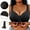 Black, variant on Women's Plus Size Push Up Bras Front Closure Wireless Bralette, Reliable Bust Support and All-Day Comfort Fit, Easy On and Off Daily Lingerie