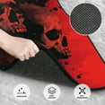 thumbnail image 3 of Pofeuu Red And Black Abstract Skull Print Car Foot Mat Set of 4 Pieces - All-Weather Full Set Floor Mats for Cars Trucks SUVs, 3 of 7