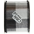 thumbnail image 4 of (3 pack) Offray Ribbon, White and Black Buffalo Check 2 1/2 inch Wired Edge Woven Ribbon for Crafts, Gifting, and Wedding, 9 feet, 1 Each, 4 of 7