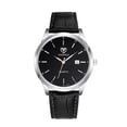 thumbnail image 1 of Reloj para hombre, correa de cuero noctilucente, reloj de pulsera de cuarzo analógico, calendario para caballeros, reloj impermeable Methold EL1972-03, 1 of 2