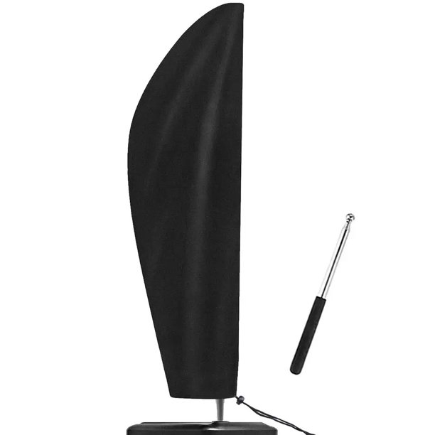 Funda impermeable para sombrilla en voladizo con cremallera resistente - La funda para sombrilla se adapta a sombrillas de exterior - Incluye varilla de soporte Funda para sombrilla estilo p