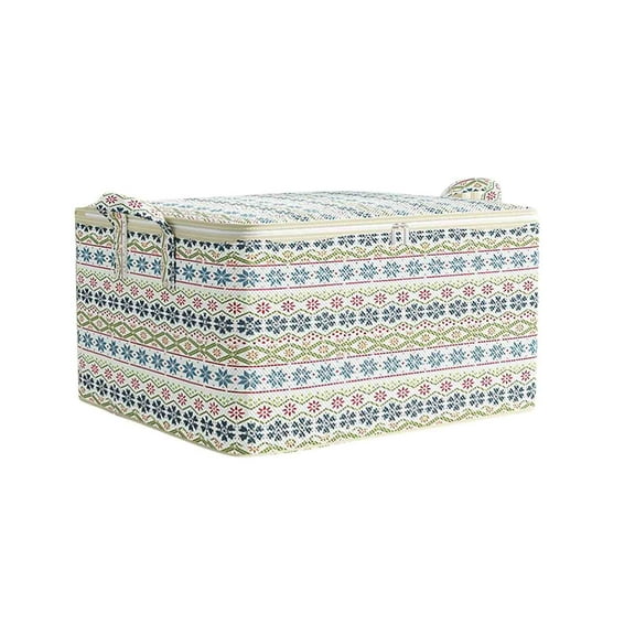 Large Storage Bag with Zipper Closure, 4-pack Cotton Linen Handles for & Clothing, Dustproof Foldable Design Saves Space, Perfect for Bedroom Organizing and Seasonal Garment Packaging