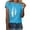 Blue shirts for women, variant on Gifts Usmixi Shirts for Women Plus Size Casual Basic Fit Breathable Tee Tops Summer Trendy Feather Print Short Sleeve Round Neck Ladies Blouses Orange l