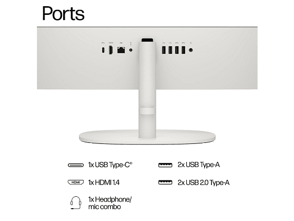 HP Essential All-in-One Computer 21.45" FHD Intel N-series, 8 GB; 512 GB SSD