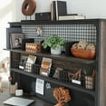 thumbnail image 6 of Sauder Steel River Industrial Desktop Hutch, Carbon Oak Finish, 6 of 10