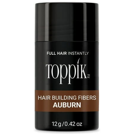 Toppik Hair Building Fibers, Auburn, 12g | Fill In Fine or Thinning Hair | Instantly Thicker, Fuller Looking Hair | 9 Shades for Men & Women