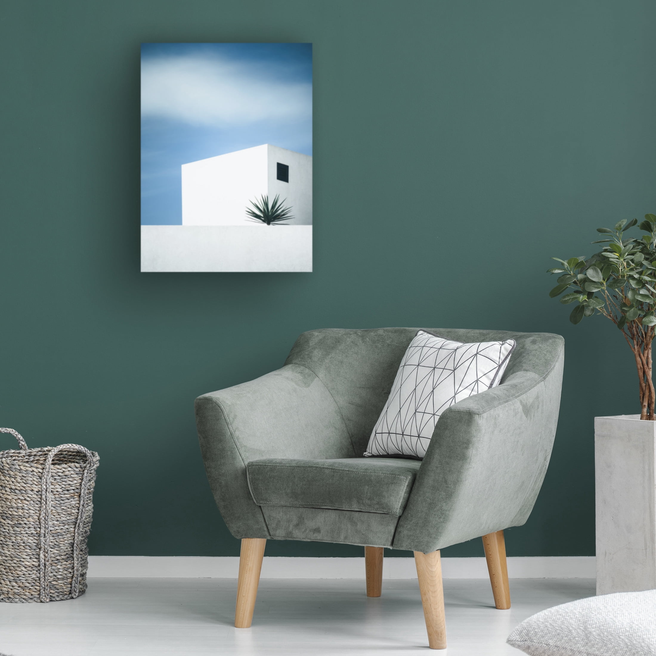 Canvas Wall Art - Renate Wasinger 'Palm Tree' Wall Art for Living Room, Bedroom, or Office D?cor by Trademark Fine Art - 35 x 47 Inches