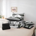 thumbnail image 6 of Manfei Rustic Wolf 7-Piece Twin Bedding,Green Check Pine Bedding Comforter Set,Black Reversible, 6 of 7