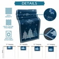 thumbnail image 6 of Blue Christmas Trees Table Runner 70 Inches Long Farmhouse Dress Scarves, Navy Winter Snowflakes Retro Plaid Dining Tablerunner for Coffee Table/Kitchen Island/Party Décor, 13" x 70", 6 of 8