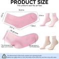 thumbnail image 6 of TELOLY Moisturizing Socks 2 Pairs Ankle Above Silicone Socks for Dry Cracked Feet One Size Pink and Beige- Self Care Gifts for Women, 6 of 7