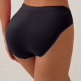 thumbnail image 4 of Lunuaoe Women's Seamless Cotton Bikini Briefs, Low-Mid Waist Solid Color Underwear, Thin Breathable Panties, 4 of 5