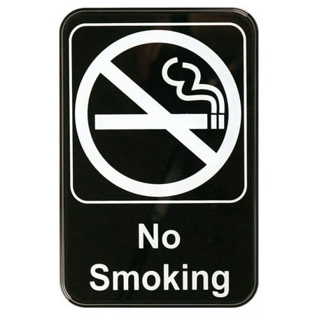 

3Pc Winco SGN-601 No Smoking Information Sign 6 x 9