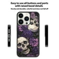 thumbnail image 6 of RSMTCI for iPhone 11 Case 6.1 IN,Gothic Skull Purple Rose Phone Case,Black, 6 of 6