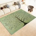 thumbnail image 1 of Washable Area Rug 8x10 ft Green Tree Leaves 3D Print Area Rug for Living Room Bedroom Kids Room Home Decor Carpet, Indoor Non-Slip Floor Rug Mat, Low Pile Rugs, 1 of 7