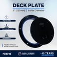 thumbnail image 2 of Five Oceans 5" Boat Hatch, Marine Access Hatch, Round Inspection Deck Plate Hatch with Detachable Cover, UV Resistant ABS Black Plastic, for Pontoon, Fishing Boat, Bass Boat, Yacht, Sailboat - FO4792, 2 of 8
