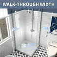 thumbnail image 6 of Haven Corner Shower Enclosure 36x36 6mm Clear Glass Pivot Door Chrome Finish, 6 of 7