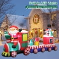 thumbnail image 4 of 8FT Christmas Inflatable Train with Santa Claus, Snowman, Penguin, Gift Boxes, Blow Up Yard Decorations with Built-in Lights, Lovely Xmas Train carriage for Holiday Display Lawn Garden Party Decor, 4 of 5