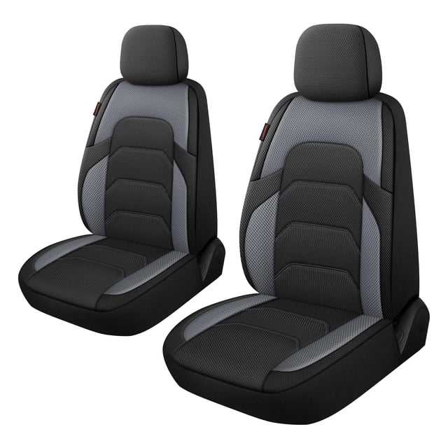 Fundas para Asientos de Auto CAROMOP Malla 3D Transpirable para 2 Asientos Delanteros