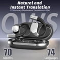 thumbnail image 2 of Language Translation Wireless Earbuds Bluetooth5.4 3in1 AI Translator Earphones with 134 Language Real-Time Translation Device Headphone 60h Long Life HiFi Sound, fit iOS Android for Travel Learning, 2 of 9