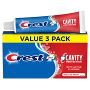 Crest Toothpaste, Plus Cavity Protection Toothpaste, Regular Paste, 5.7 oz Triple