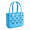 BLUE, variant on Women's EVA Beach Tote Bag 11" Waterproof Small Sand-Resistant Carryall for Pool Vacation Storage Bin Pink