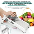 Lychee Adjustable Mandoline Slicer, Stainless Steel, Veggie Potato Cutter, Grey