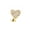 Gold, variant on Flat Back Studs with CZ Paved Heart Top Internally Threaded Surgical Steel 16g
