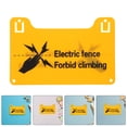 thumbnail image 3 of Electric Fence Hazard Labels Electric Fence Warning Signs Yellow PVC 6Pack 7.9X5.04X0.12In, 3 of 7