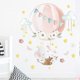 thumbnail image 1 of A set of Wall Stickers, hot air balloon flowers clouds elephant wall decoration for living room office bedroom kitchen Removable Stickers, 1 of 4